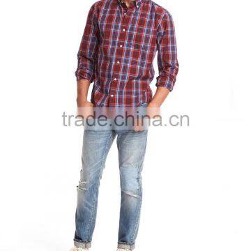 True Wash Mens Indian Cotton Large Plaid Dri Fit Casual Shirts Wholesale photo-4