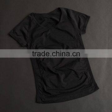 Plain O Neck Wholesale Short Sleeve Cheap High Quality Women Sport T Shirt photo-3