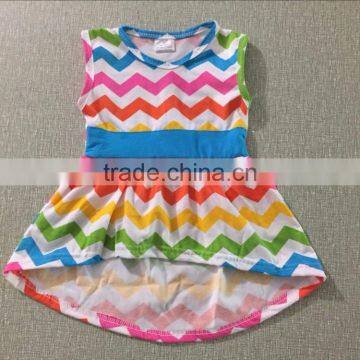 2017 Hot Sale Cotton Children Girl Dress Childrens Clothing Chevron Dress photo-2