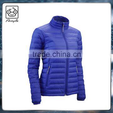 Nylon windbreaker winter down jacket for woman