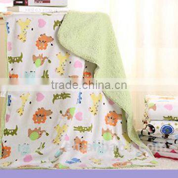 Double Polar Fleece Blanket Baby Blanket Gift Set Many Designs You Can Choose photo-5