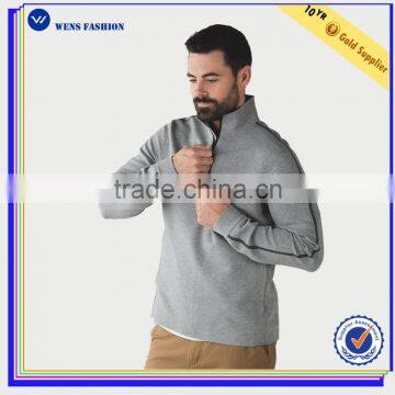 Wholesale Custom Long Sleeve Sweatshirt Blank Quarter Zip Sweatshirt for Men