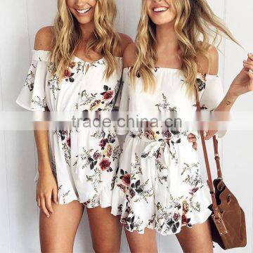Latest Design Sexy Woman Jumpsuit Backless Off Shoulder Ladies Romper photo-2