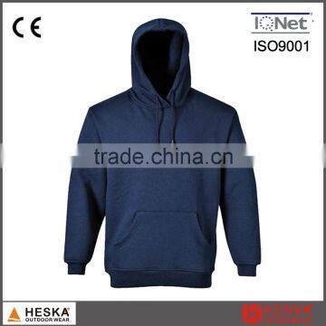 100% Cotton Plain Hoodie Long Sleeve Hooded Fleece Men Sweatshirt