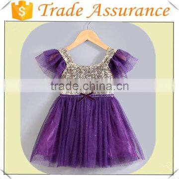 Hot sale design party dress Princess Sequins Toddler Tulle Lace Tutu Party wear western dress from china