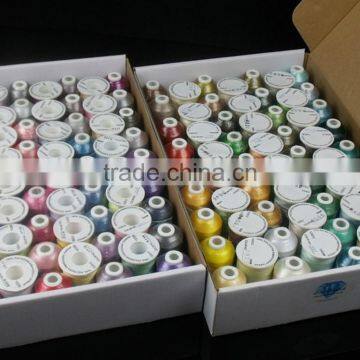 Wholesales 1000m Mini-king Spool 100% Polyester Embroidery Thread for Home Embroidery Machines photo-5