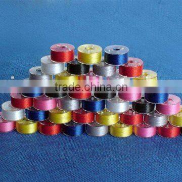 colored prewound bobbin thread