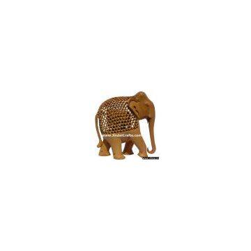 Hand carved Elephants Figurine, India Art Work