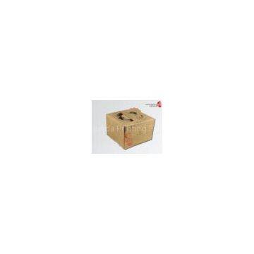 Square Cardboard Cake Boxes With Handle Recycle Kraft Paper Cake Box