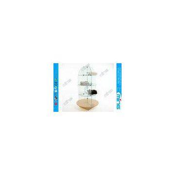 Retail Shop ECO Glass Display Counter with 30 inch Diameter , Bullet Style