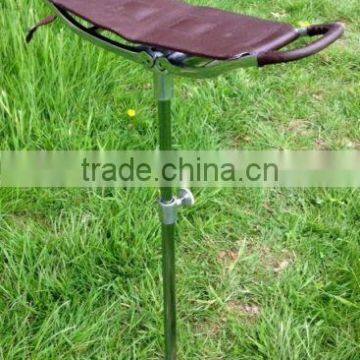 STRONG LEATHER SHOOTING STICK RACING FOLDING SEAT SHOWS CHAIR STOOL