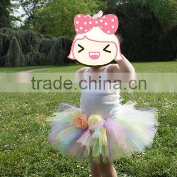 Fashion Rainbow Tutu Skirt for Girls new design fluffy baby skirt pettiskirt for wholesale