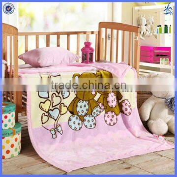 2017 best quality new design baby blanket fabric animal printed