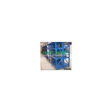 Push-back racking shelf