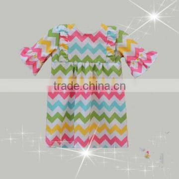 hot multicolor Easter chevron dress easter bunny Chevron Peasant dress Girls chevron dress