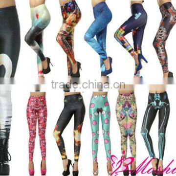 New fashion print black tights sexy girls leggings 2013