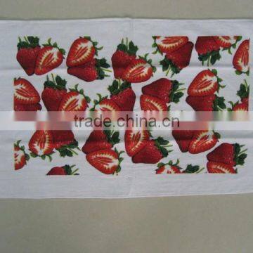 jacquard strawberry design kitchen towels