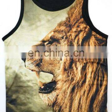 Sublimation printed bodybuilding tank top in bulk