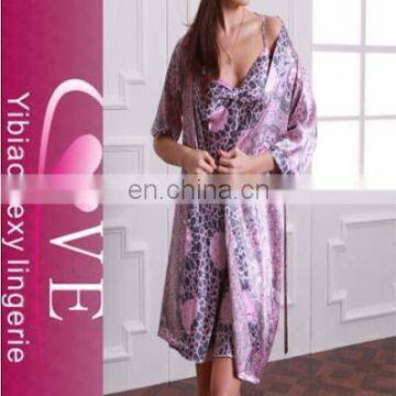 Top quality 2pcs Sexy silk robe and skirts,silk lingerie