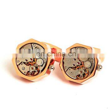 Watch steampunk cufflinks mechanical movement watch cufflinks