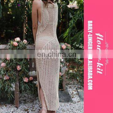 Wholesale Fashion Sexy Knitted Long Bikini Cover Up Dress