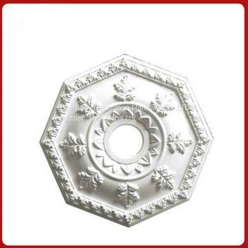 Polyurethane Resin Plaster Ceiling Medallion LED lamp decoration  exterior cornice