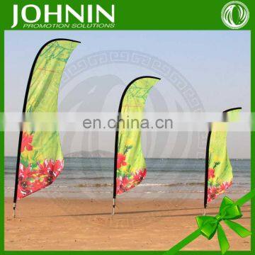 Custom teardrop beach 130gsm knitted cheap Polyester flag