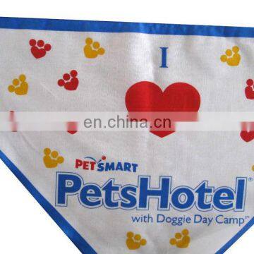 Mass customization printing pet pet scarves cotton cute logo bandanna