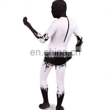 White & Black Lycra Spandex Zentai Costume Halloween Party Mask/Hood Open Face/Eyes/Full Hood photo-5