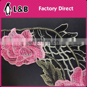 B-014 Bridal Front Piece Collars Sewing on Neckline Lace Applique for Garment Lace Applique Embroidery Designs photo-3