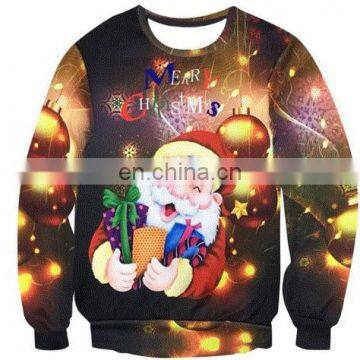 wholesale Christmas sweatshirts -2017 Fashion heating transfer Christmas 3d print sweatshirt