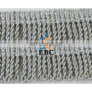 french silver metallic bullion fringe | Handmade Silver Fringe | Silver Mylar Fringe