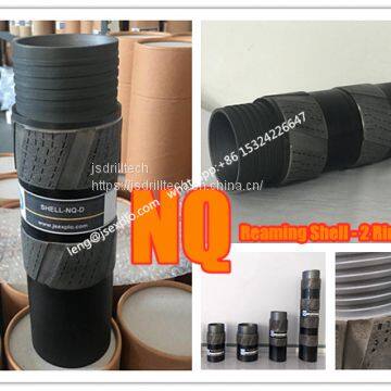 2 rings, NQ reaming shell, impregnated diamond core drill bits & reamers, exploration drilling, rock coring, geotechnical drilling reaming shells