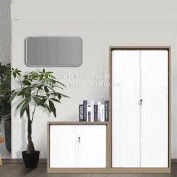 Luoyang UNI-ST001 Metal Material Tambour Door Storage Cabinet for Office and 0.8mm Thickness Cold Rolled Steel Plate Cabinet photo-2