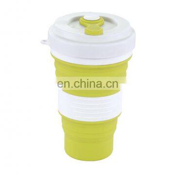 Portable Simple Silicone Retractable Folding Cup With Candy Color for Coffee photo-5