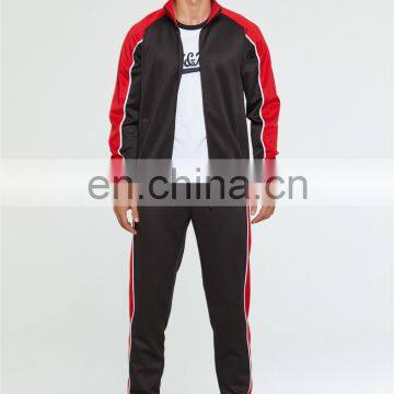 Men Amazon Hot Sale Winter Hooded Sweatshirt Drawstring Pants Tracksuit Male Stripe Patchwork Two Pieces Sets photo-2