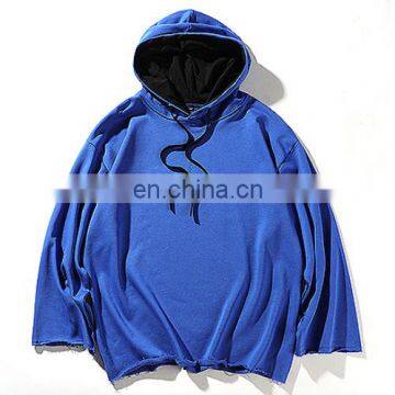 Unisex OEM Logo Wholesale cotton terry pain oversized no pocket bell sleeve loose fit hoodies