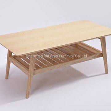 Wooden Quentin coffee table with 2 layer storage simple coffee table small square coffee table