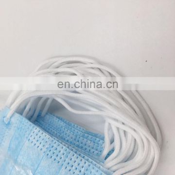 Round Disposable White Elastic String Cord 3MM Face Mask  Earloop