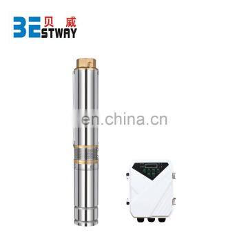 High efficiency high head submersible 135 meter deep well solar water pump system