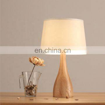 Ad CE Rosh TUV Contemporary  Wood Wooden Table Lamp with White Square Drum Fabric Shade hot selling lights coffee table