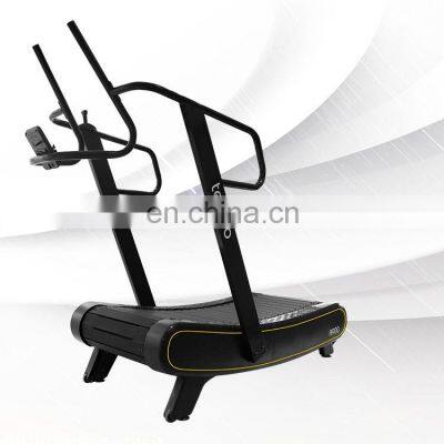 self-generating manual running walking machine commercial exercise running machine gym use  curved treadmill