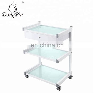 Pdt Beauty Machine Used Glass Salon Trolley 15/17kgs 1ctn/pcs White, Black 830*560*100 Mm 4 Pcs L587*W414*H808 Mm