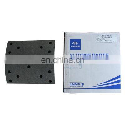 best sell 3552-00147 ZK6129H ZK6127H ZK6120D1 original yutong bus truck brake lining supplier