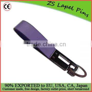 promotional leather strip keychain cheap leather keychain