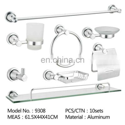 Shower Glass Shelf Ring Wall Mounted Corner Basket For Soap Dish Holder Brass Towel Bar Bathroom