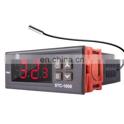 Two Relay Output LED Digital Temperature Controller Thermostat Incubator STC-1000 110V-220VAC,12/24DC 10A with Heater and Cooler