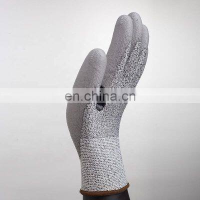 En388 4543 Hand Safety Anti-cut Construction Gloves PU Coated Cut Resistant Work Gloves Level 5 Anti Cut Gloves photo-4