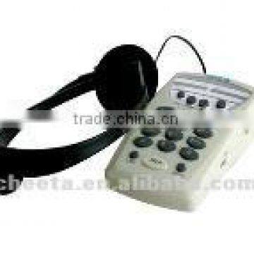 Business telephone with headset