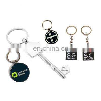 Wholesale Shield Shape Stainless Steel keychain Souvenir Fabric keychain Personalized Custom metal keychain